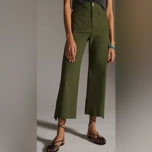 NWT Anthropologie Colette Cropped Wide-Leg Pants